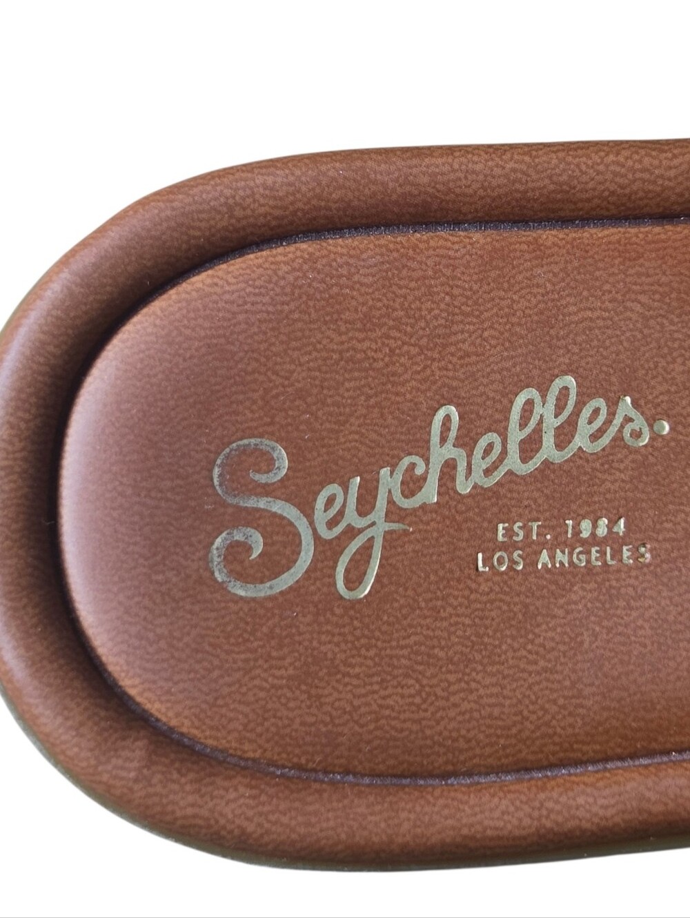 Seychelles Womens Tan Brown Word For Word Leather Criss Cross Slide Sandals 9.5 View 6